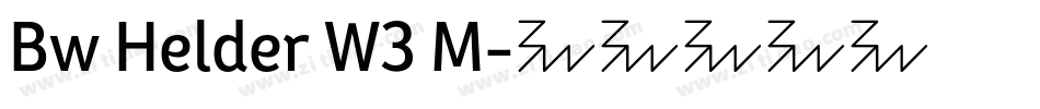 Bw Helder W3 M字体转换
